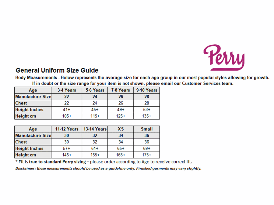 Sizing Guide